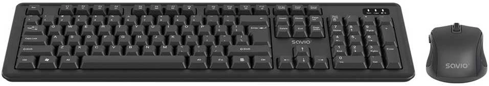 Savio KB-03 klaviatūra su pele Home/Office USB QWERTY US English Juodas