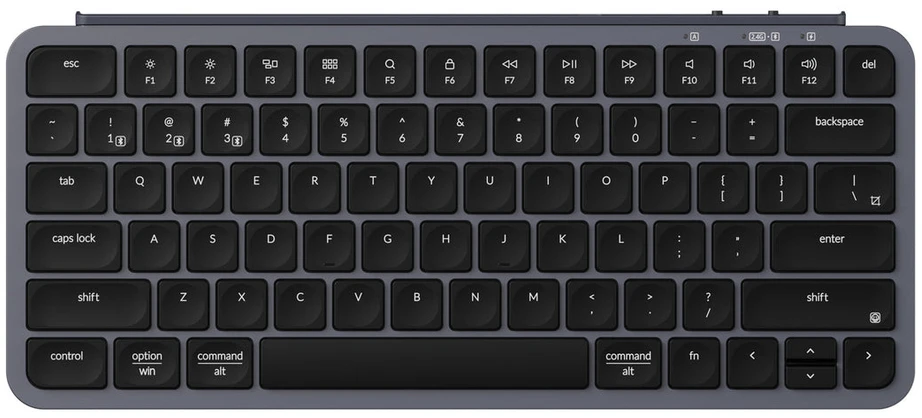 Klaviatūra - Keychron B1 Pro 75% Žemas Profilis Belaidis USB, Bluetooth, RF Kosminis Pilkas