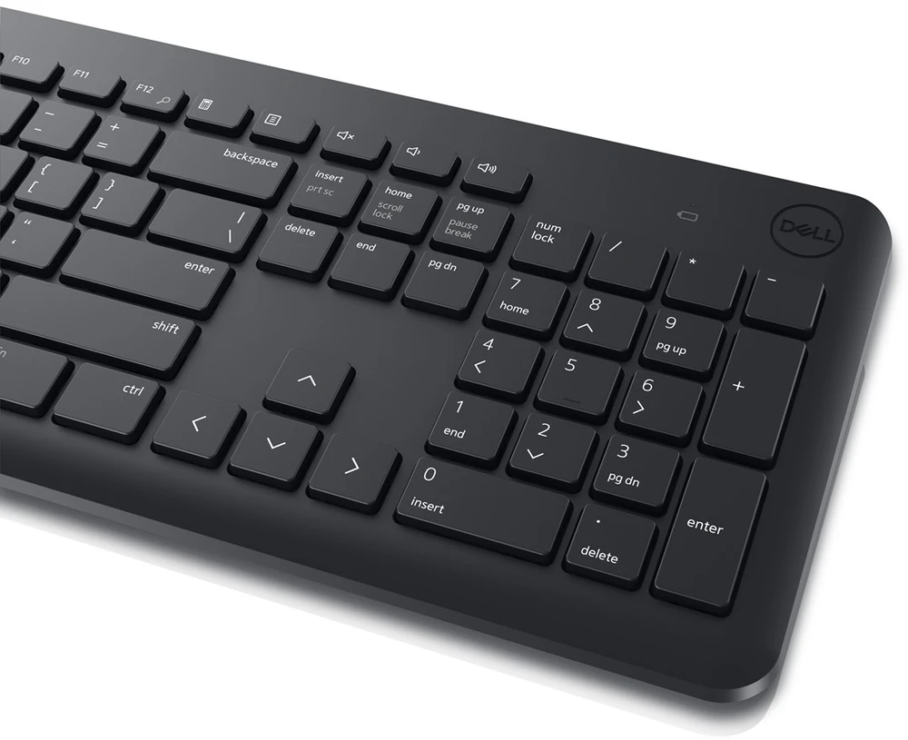 Klaviatūra Klaviatūros Ir Pelės Komplektas - Dell KM3322W Belaidis JAV Tarptautinis Juodas