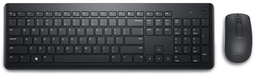 Klaviatūra Klaviatūros Ir Pelės Komplektas - Dell KM3322W Belaidis JAV Tarptautinis Juodas