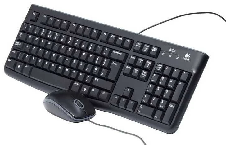 Laidinis klaviatūros ir pelės komplektas Logitech MK120, International išdėstymas