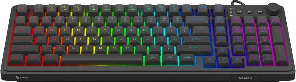 Savio Galaxis klaviatūra Gaming USB QWERTY US English Juodas