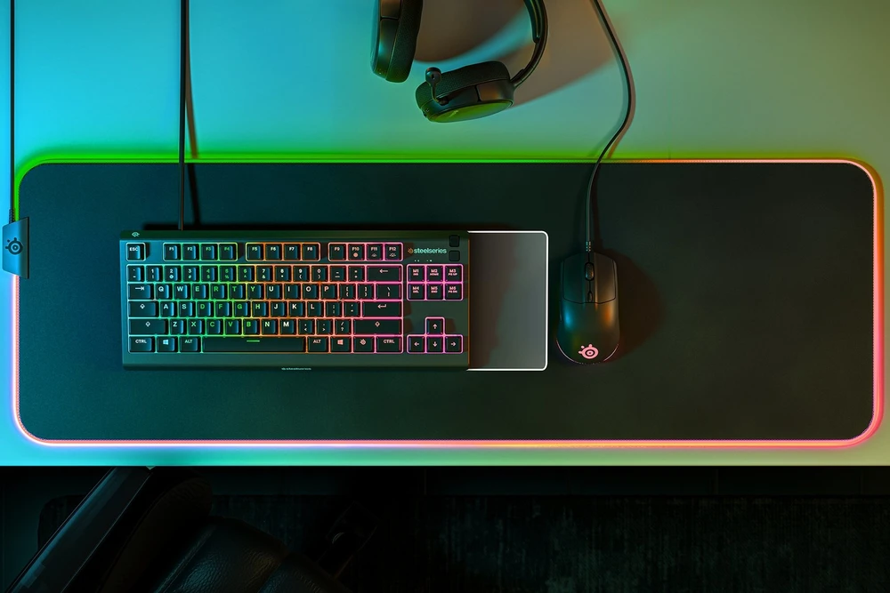 Žaidimų klaviatūra SteelSeries Apex 3 TKL, US kalba, Juodos spalvos