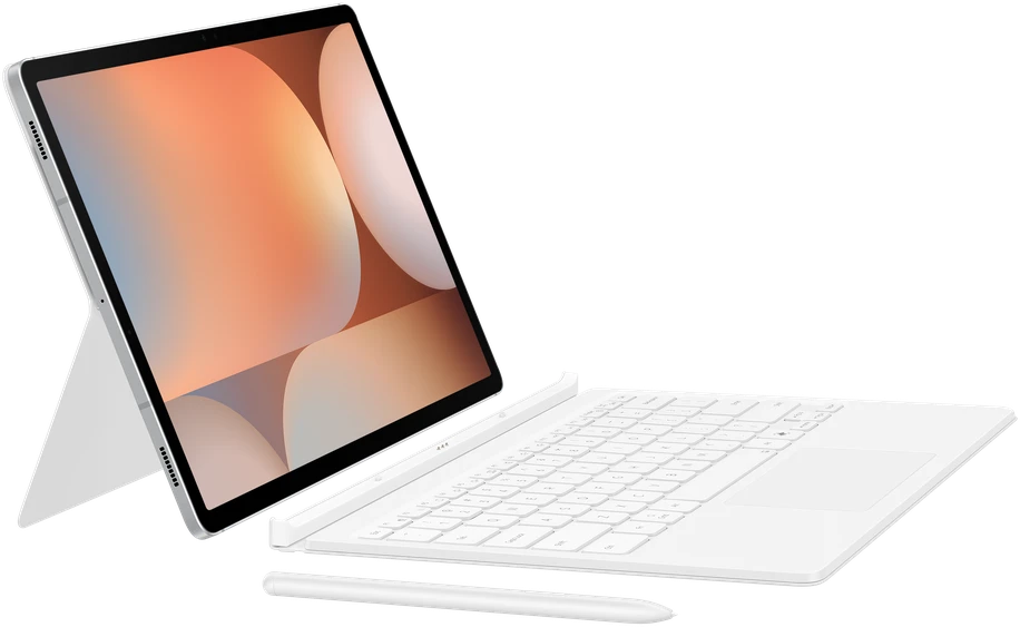 112803 EF-DX825UWE Samsung Book dėklas su klaviatūra Galaxy Tab S9+/S9 FE+/S10+ baltos spalvos