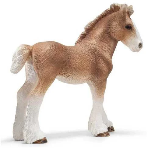 Kolekcinė figūrėlė - Schleich Clydesdale kumeliukas žaislinė figūrėlė, realistiškas dizainas