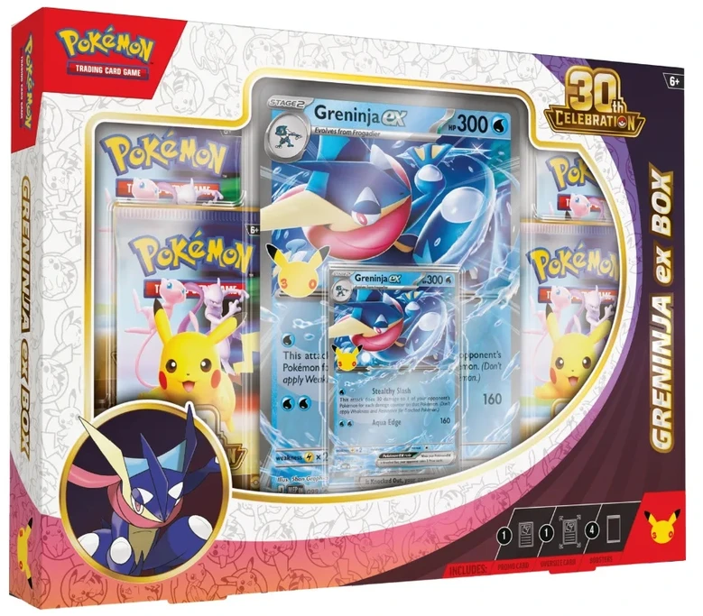 Kolekcinis kortų žaidimas - Pokémon 30th Celebration Greninja ex rinkinys (Anglų kalba)