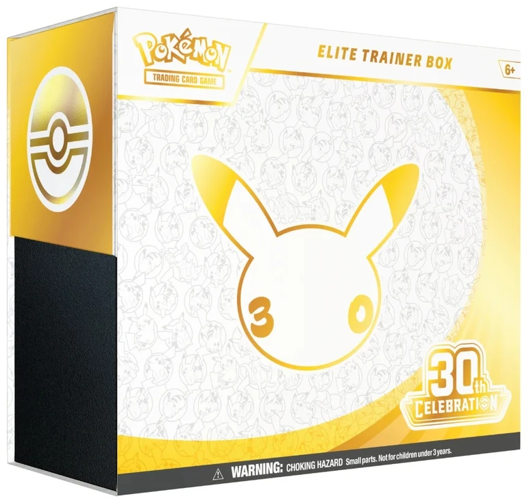 Kolekcinis kortų žaidimas - Pokémon 30th Celebration Elite Trainer Box, Anglų kalba, 9 papildymo kortelių pakeliai, Nidorina reklaminė kortelė