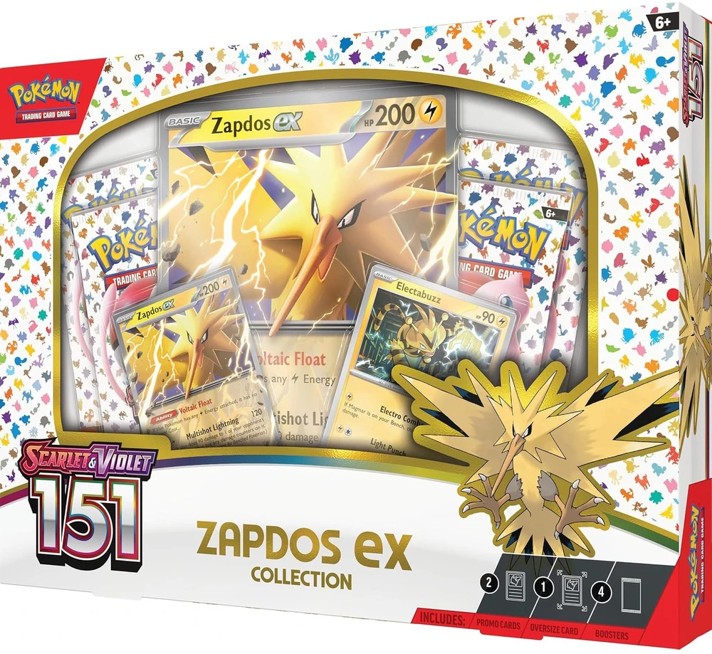 Kolekcinis kortų žaidimas - Pokémon Scarlet & Violet—151 Zapdos ex Box Set