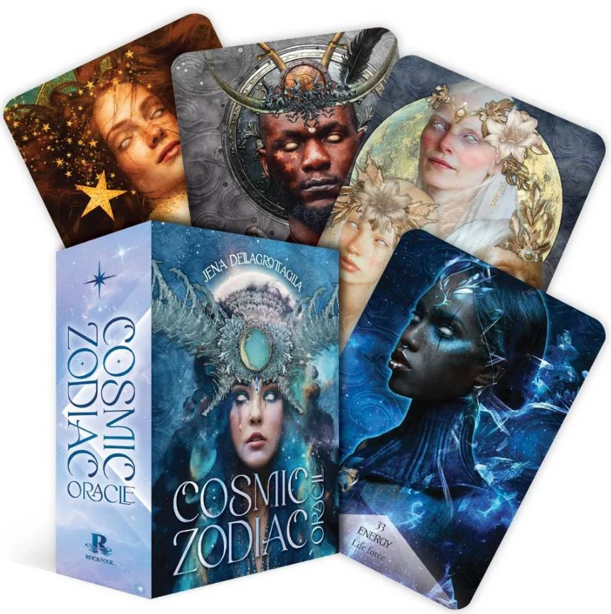 Rockpool Cosmic Zodiac astrologinės orakulo kortos - 36 kortų kaladė