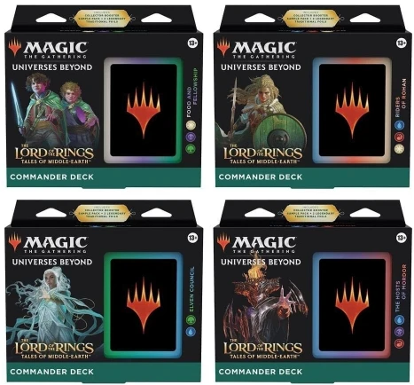 Kolekcionuojamos Kortelės - Magic The Gathering The Lord Of The Rings Commander Deck 4 Pcs