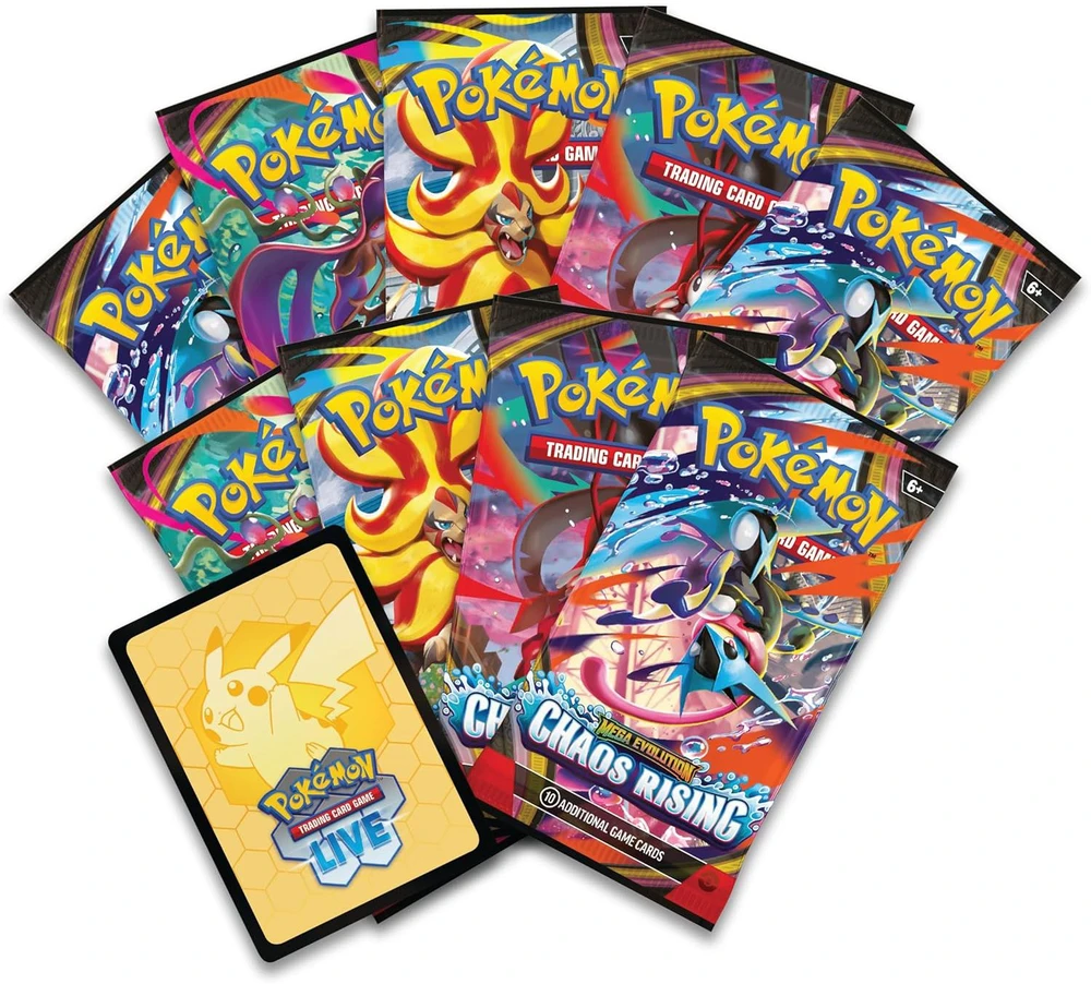 Kolekcionuojamos Kortelės - Pokémon Mega Evolution ME04 Chaos Rising Elite Trainer Box, 9 Booster Packs, Promo kortelė