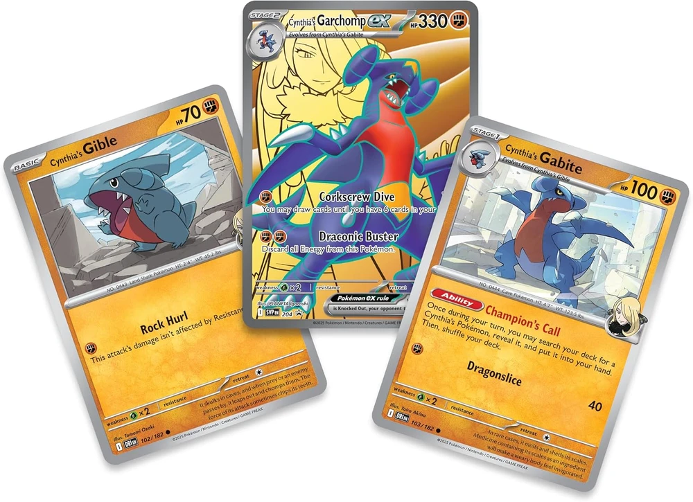Kolekcionuojamos Kortelės - Pokémon TCG: Cynthia's Garchomp Ex Premium Collection, 6 Booster Packs, Foil Cards