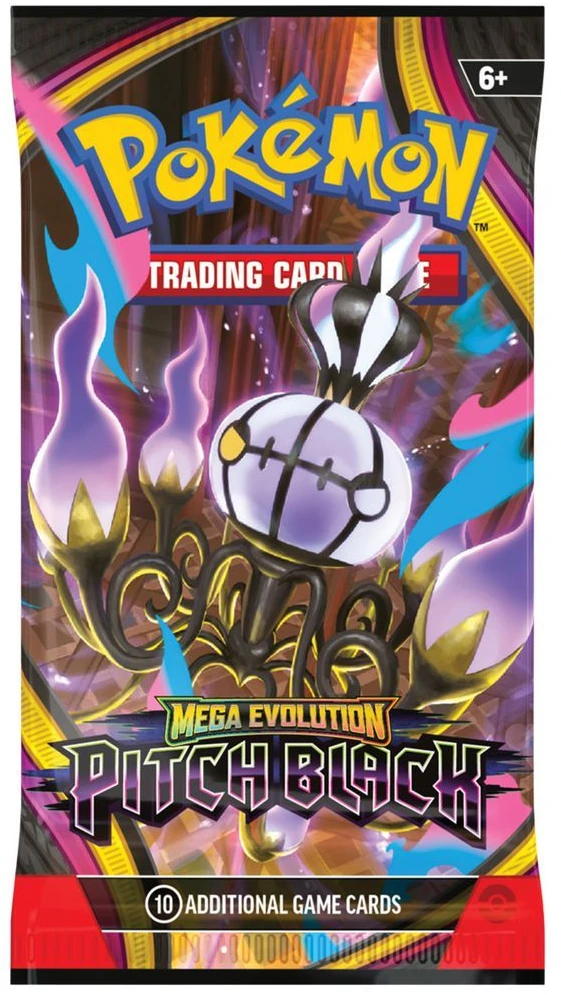 Kolekcionuojamos Kortelės - Pokémon TCG Mega Evolution ME05 Pitch Juodas Booster Pack 10 kortelių