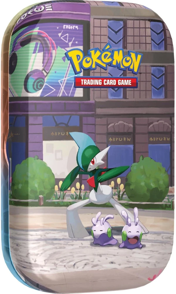Kolekcionuojamos Kortelės - Pokémon TCG Lumiose City Mini Tin Gallade, 2 Booster Packs, Sticker Sheet, Code Card