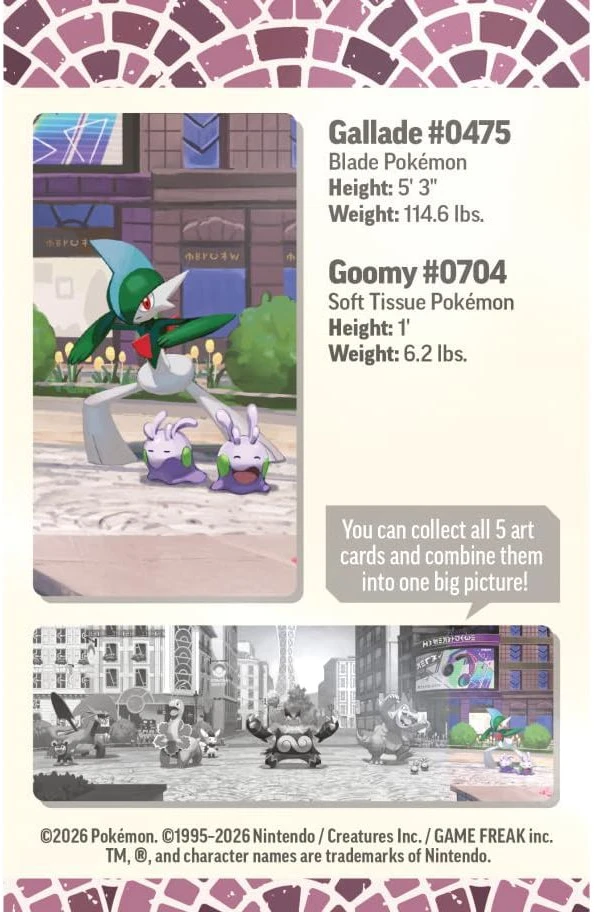 Kolekcionuojamos Kortelės - Pokémon TCG Lumiose City Mini Tin Gallade, 2 Booster Packs, Sticker Sheet, Code Card