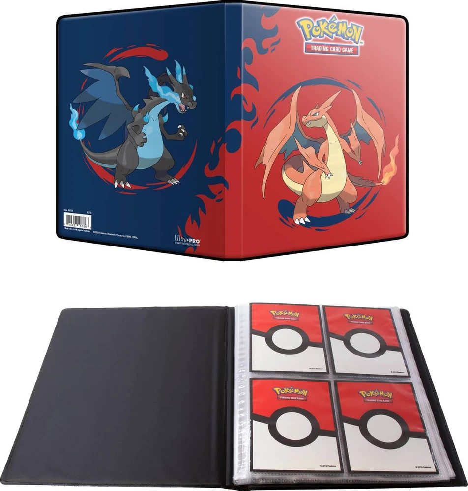 Kolekcionuojamų Kortelių Albumas - Ultra PRO Mega Charizard X & Y 4 Kišenių Albumas 80 Kortelių