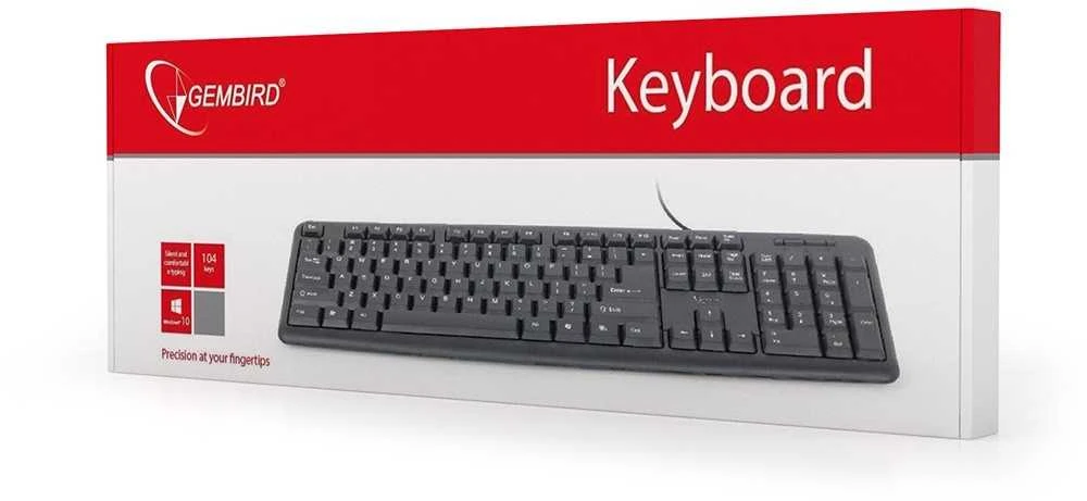Klaviatūra Gembird KB-U-103-RU EN/RU