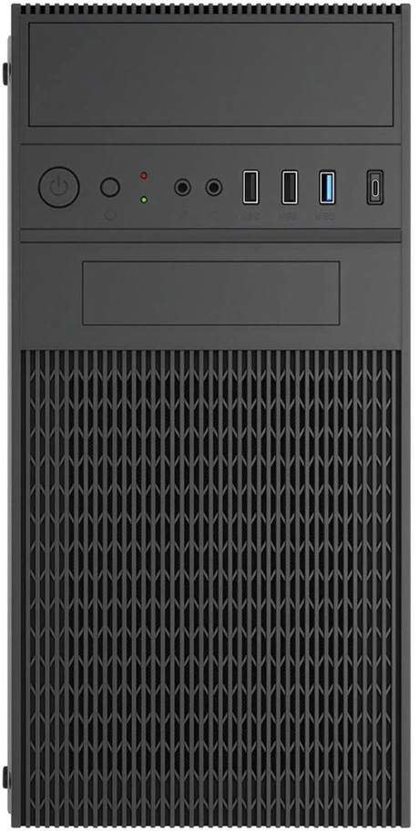 Akyga Micro ATX korpusas AK19BK USB-C + USB 3.0 + 2x USB 2.0 juodas be maitinimo bloko Micro Tower Juodas