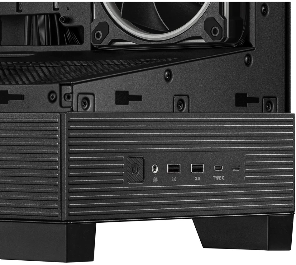 ASUS A31 PLUS TG ARGB kompiuterio korpusas Midi Tower su skaidriu šoniniu langu, suderinamas su ATX / BTX / MicroATX / Mini-ITX, juodos spalvos