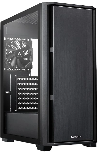 Chieftec AS-02B-TG-OP kompiuterio korpusas Midi Tower Juodas