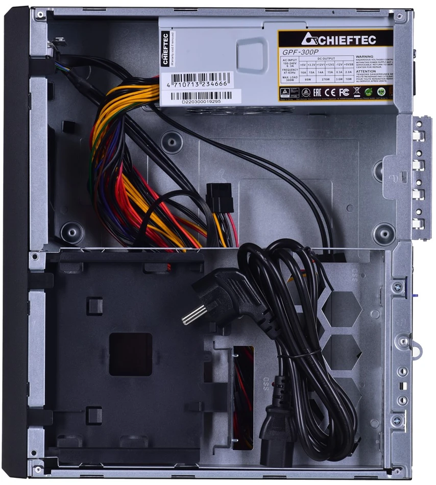 Kompiuterio Korpusas - Chieftec BE-10B-300 SFF Micro ATX 300W Juodas