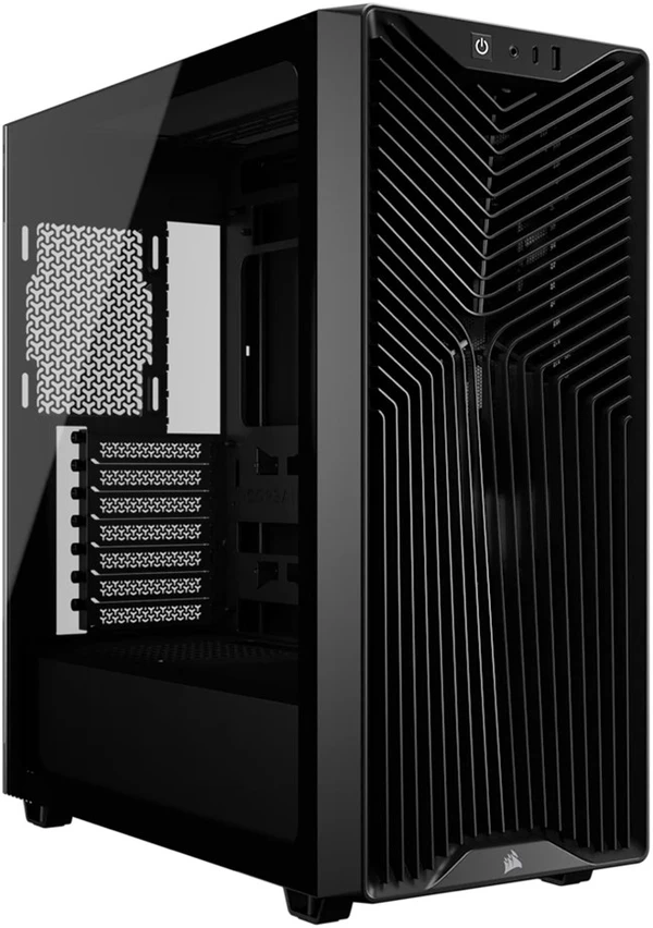 „Corsair 3200D RS“ kompiuterio korpusas, vidutinio dydžio bokštas, ATX, grūdintas stiklas – Juodas