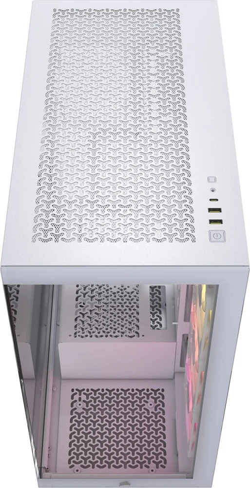 CORSAIR iCUE LINK 3500X RGB grūdinto stiklo vidutinio bokšto kompiuterio dėklas Baltas