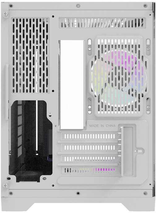 Darkflash Darflash FT418 kompiuterio dėklas + 6 aRGB ventiliatoriai (balti)