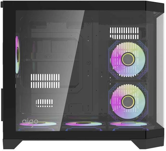 Darkflash Darflash FT418 kompiuterio dėklas + 6 aRGB ventiliatoriai (juodi)