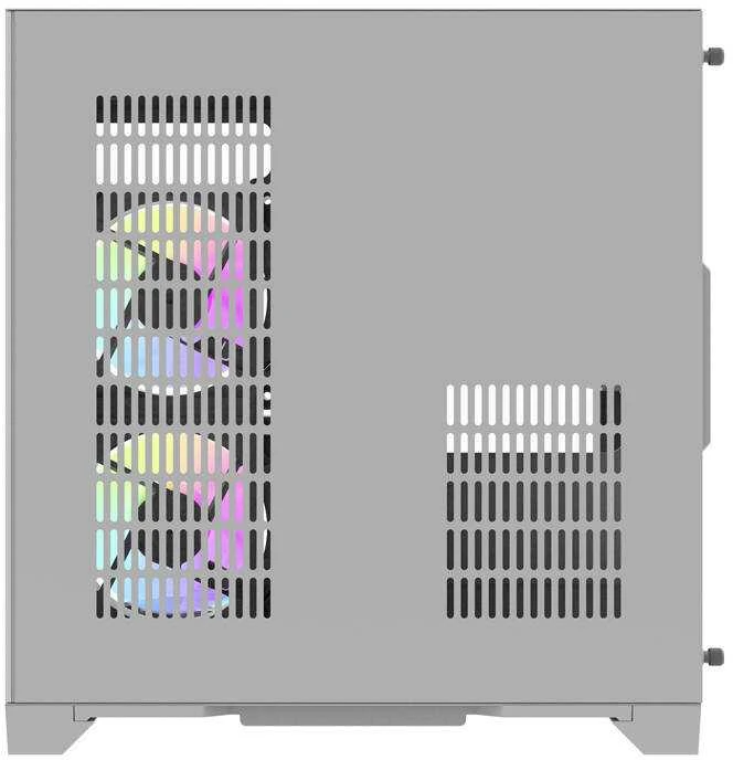 Darkflash Darflash FT350 kompiuterio dėklas + 5 aRGB ventiliatoriai (balti)