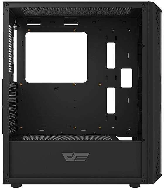 Darkflash DK352 Plus kompiuterio korpusas + 4 ventiliatoriai juodos spalvos