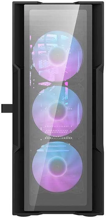 Darkflash DK431 stiklinis kompiuterio korpusas + 4 ventiliatoriai - juodas