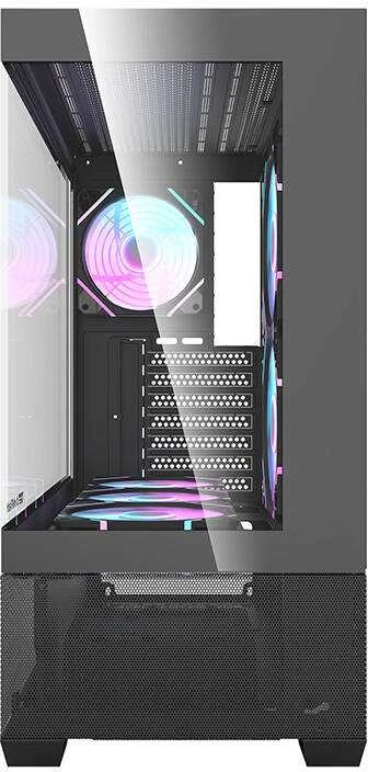 Darkflash DS900 AIR kompiuterio dėklas (juodas) + 7 ARGB ventiliatoriai