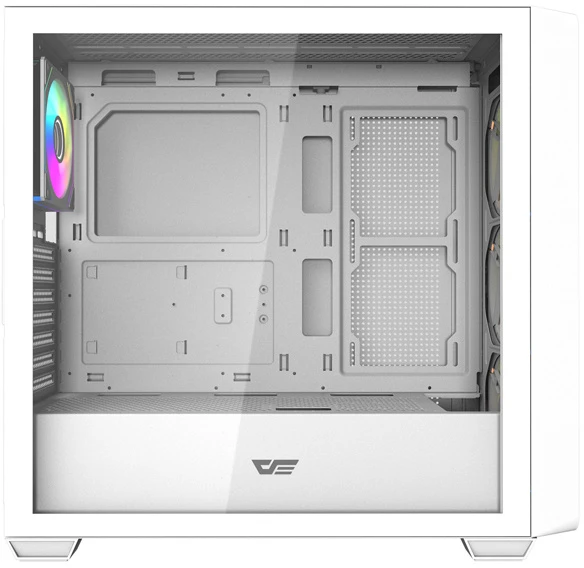 „Darkflash DS900WD ATX“ kompiuterio korpusas (Baltas) + 4 ventiliatoriai