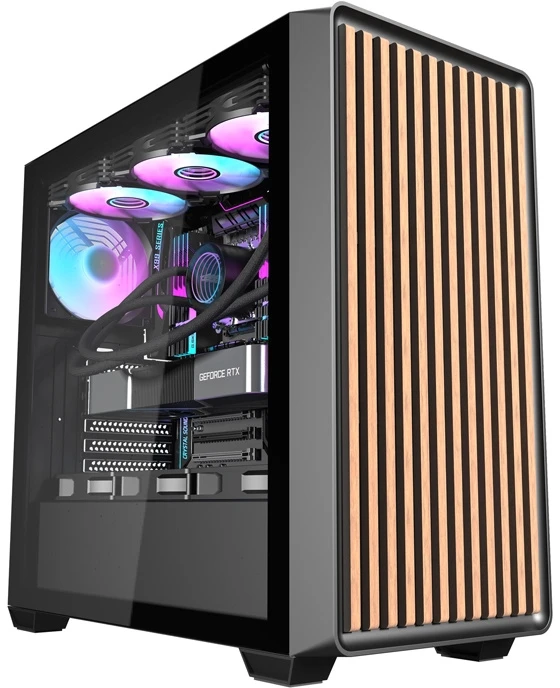 Darkflash DS900WD computer case (juodas) + 4 fans