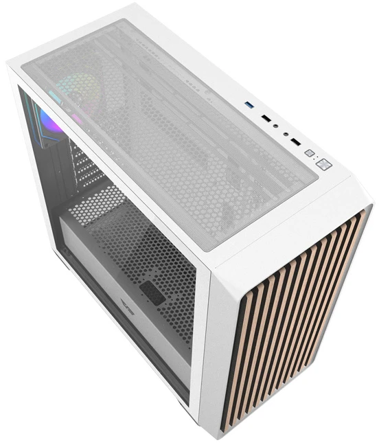 „Darkflash DS900WD ATX“ kompiuterio korpusas (Baltas) + 4 ventiliatoriai