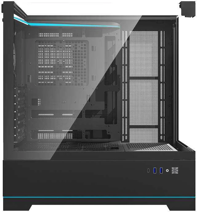 Darkflash DY450 kompiuterio dėklas be ventiliatorių (juodas)