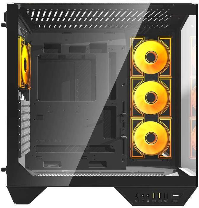 Darkflash kompiuterio dėklas DY470 4 ventiliatoriai (juodas)