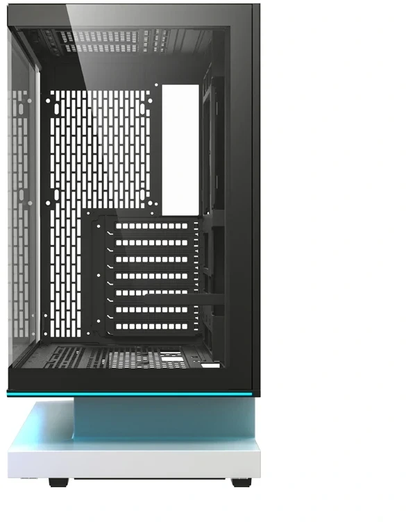 DarkFlash F1 ATX kompiuterio korpusas + 6 ventiliatoriai (baltas)