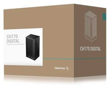 Žaidimų kompiuterio korpusas Deepcool CH170 DIGITAL | Juodas | Mini ITX | ATX PS2 | Be maitinimo šaltinio