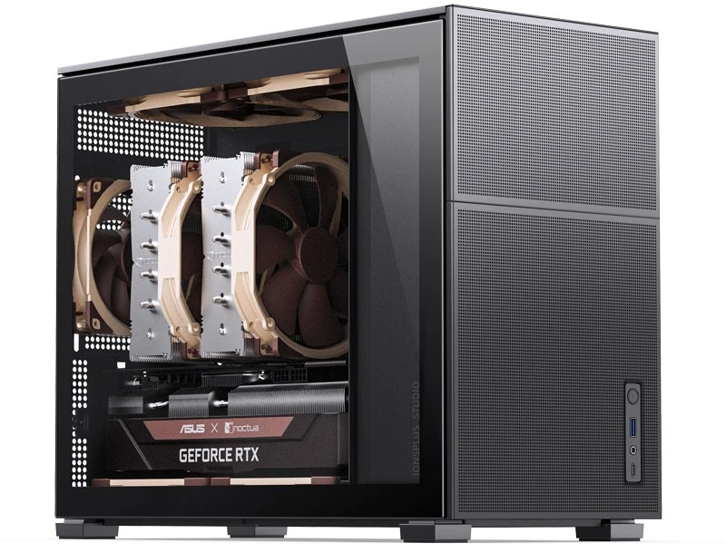 Jonsbo D31 MESH Micro-ATX kompiuterio korpusas, Tempered Glass – juodos spalvos