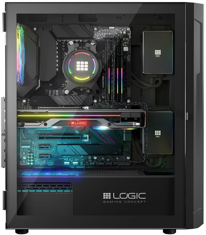 Logic ARAMIS ARGB MINIDI USB 3.0 dėklas, juodas