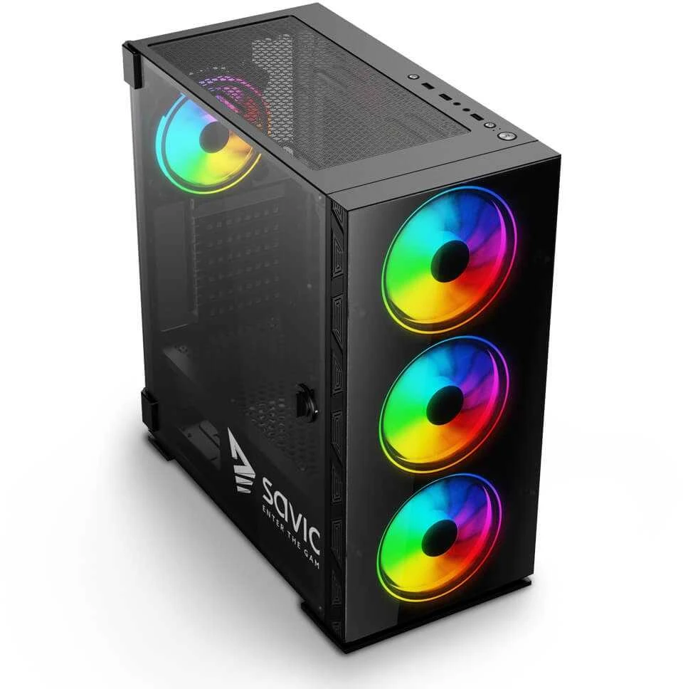 „Savio Prime X1“ ARGB stiklo dėklas (SAVGC-PRIMEX1)