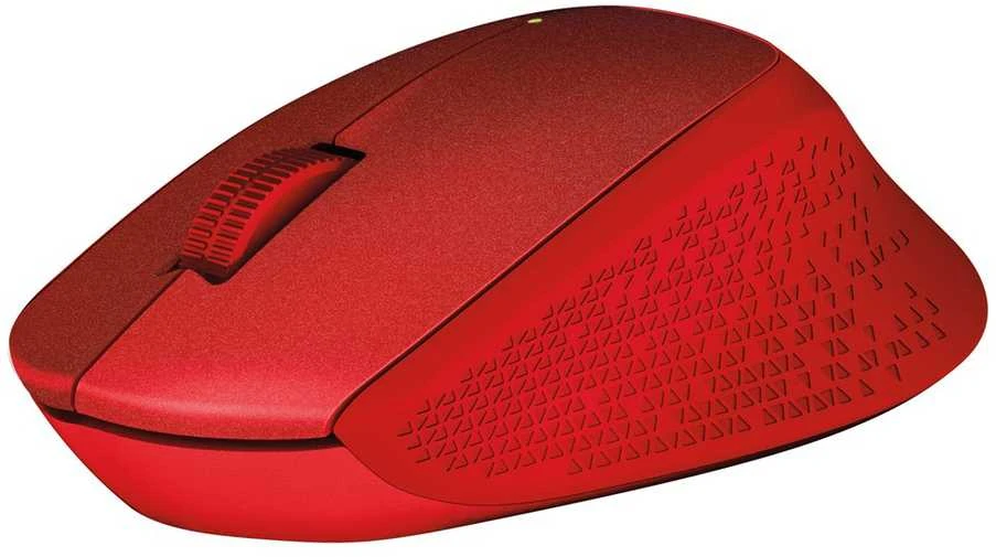 Belaidė pelė Logitech M330 Silent Plus, raudona
