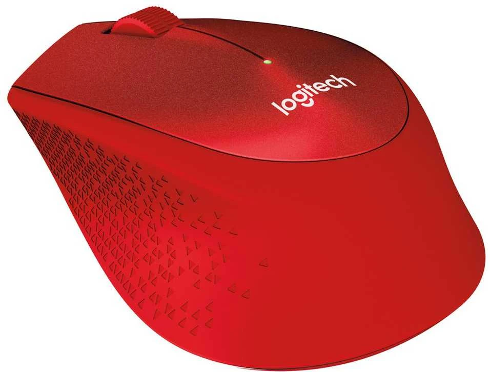 Belaidė pelė Logitech M330 Silent Plus, raudona