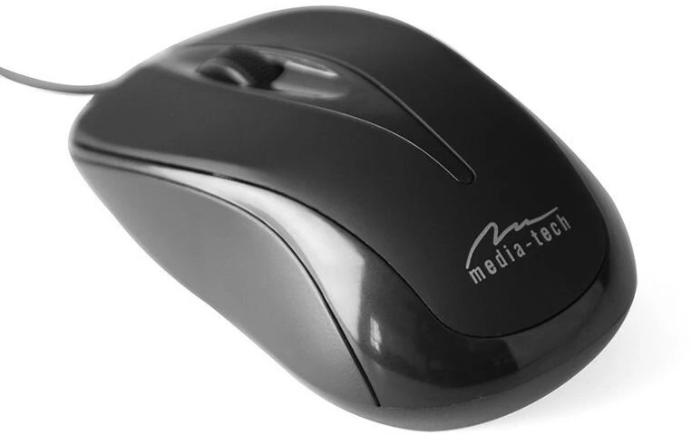 Itin ergonomiška optinė pelė Media-Tech PLANO MT1091K, USB jungtis, 800DPI, juoda
