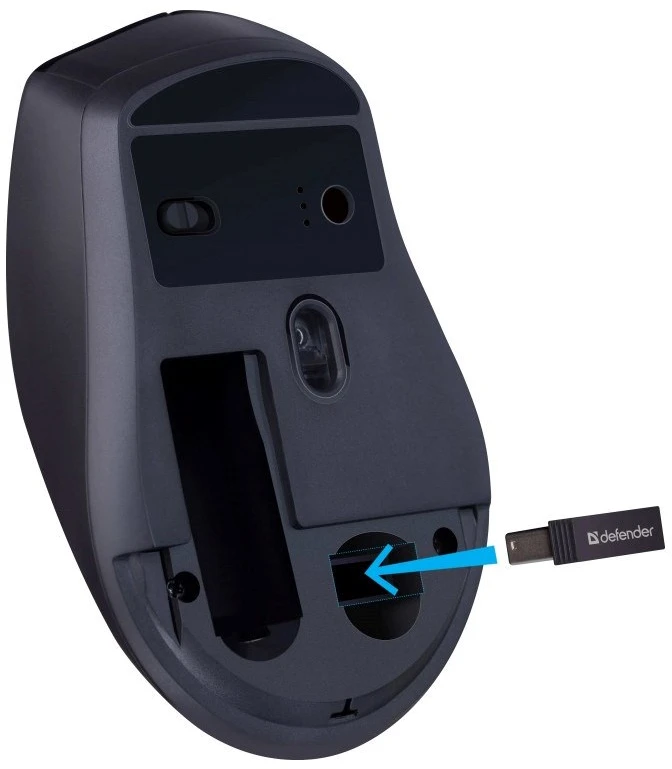 Pelė DEFENDER EFFECT X MS-095 RF JUODA 1600dpi 6P
