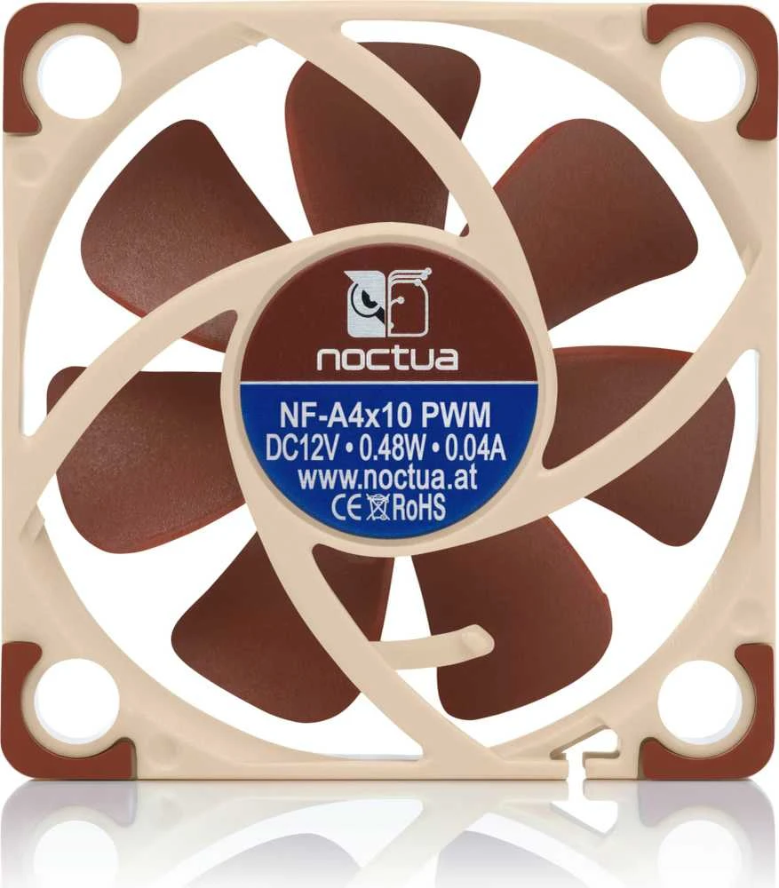 Noctua NF A4x10 PWM Kompiuterio dėklas Fan 4 cm rusvai gelsvas, Raudona