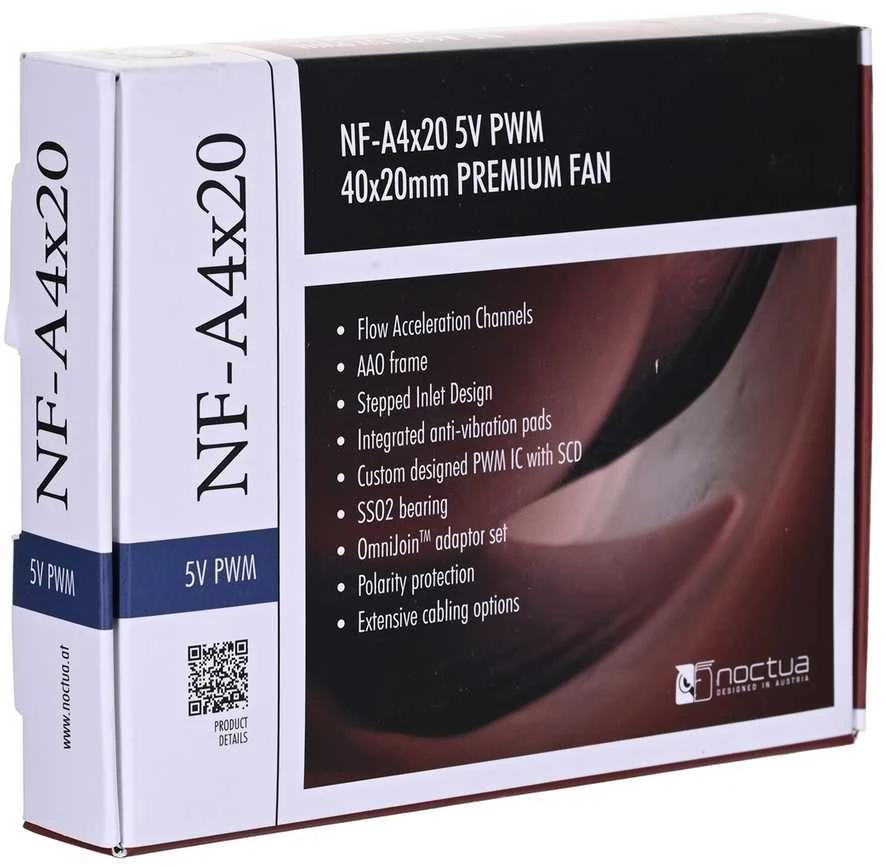 Noctua NF-A4X20 5V PWM computer cooling component Kompiuterio dėklas Fan 4 cm