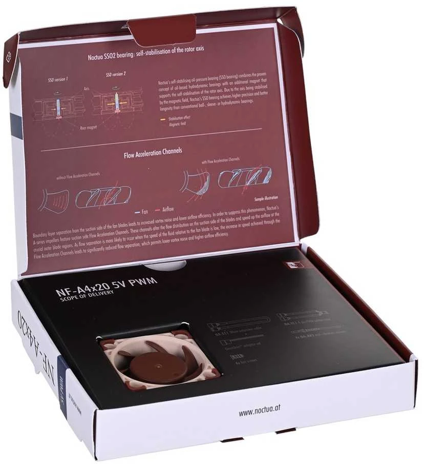 Noctua NF-A4X20 5V PWM computer cooling component Kompiuterio dėklas Fan 4 cm